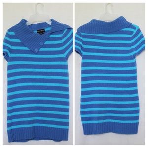 Blue Striped Sweater Dress